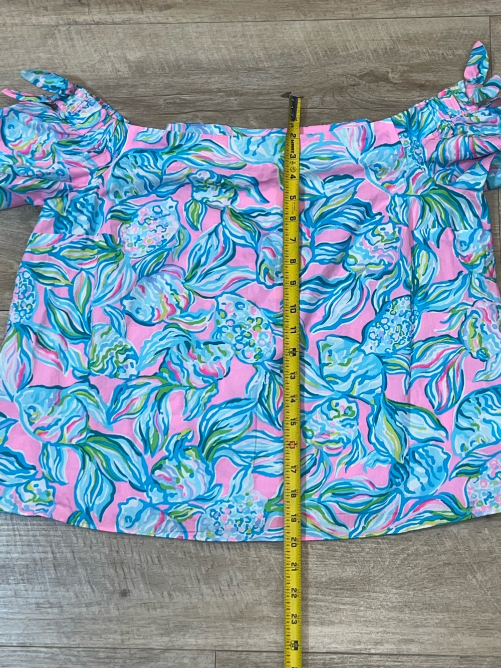 Lilly Pulitzer Women’s Tamara Off Shoulder Top Off The Scales Print Size Large - Picture 9 of 10